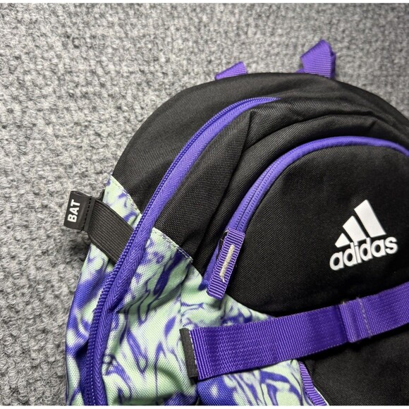 Adidas Backpack Bat Equipment Bag Pockets Softball Women’s Black Purple One Size - Picture 4 of 8